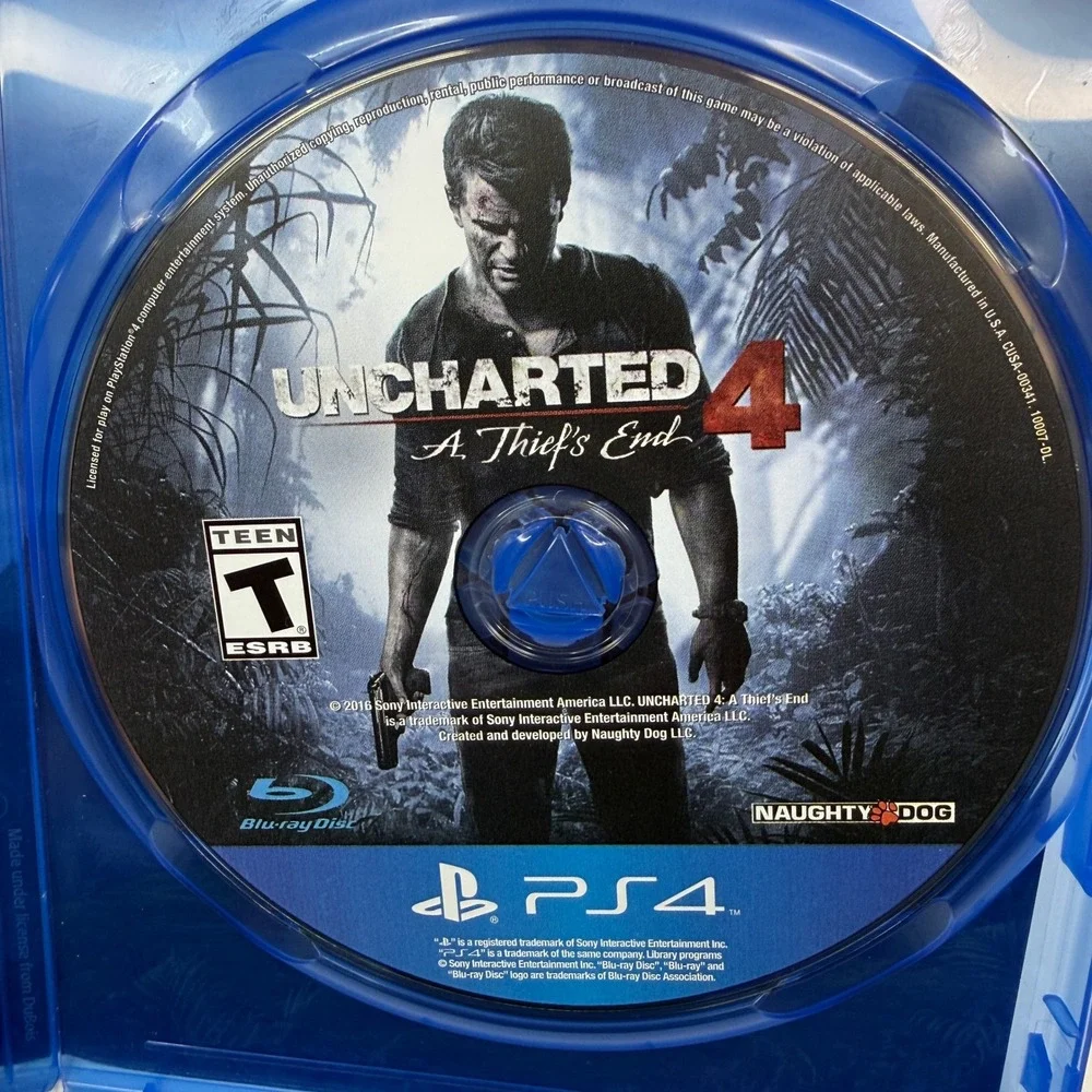 Uncharted 4 A Thief's End Sony PlayStation 4 PS4 Action Adventure Game 2016